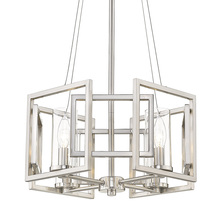  6068-4P PW - Marco 4 Light Pendant (Convertible) in Pewter with Clear Glass